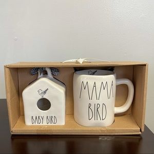 NWT Rae Dunn MAMA BIRD BABY BIRD Mug Set
